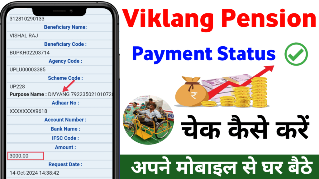 Viklang pension up payment list 2024-25