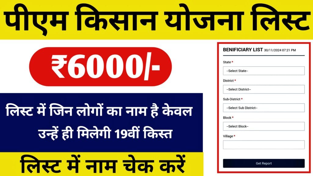 pm kisan beneficiary list